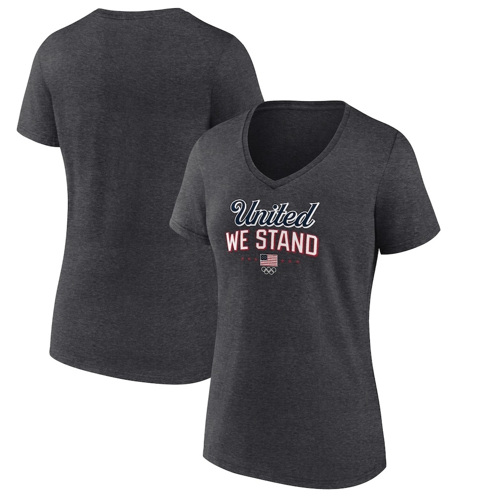 Fanatics Charcoal V-Neck Graphic Tee